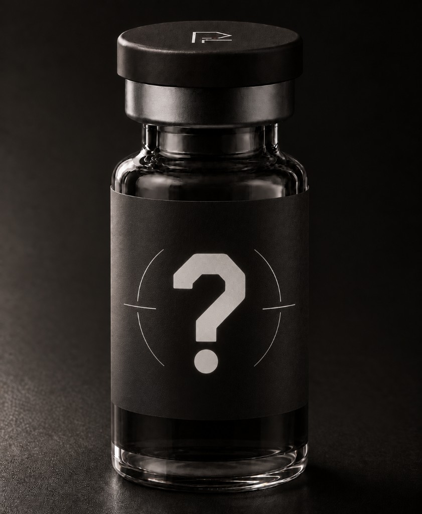 Peptide Tactics question mark vial for compound requests